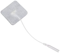 Promed Weefselelektrode 40 x 40 mm, 4 stuks, zelfklevende Tens elektroden met 2 mm stekkeraansluiting voor TENS/EMS-apparaten, herbruikbaar