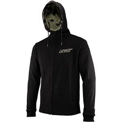 Leatt Hooded Sweatshirt, Noir/Camo, L