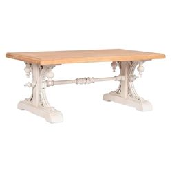 Home ESPRIT Mesa de Centro Blanco Natural Madera de Abeto Madera MDF 110 x 65 x 46 cm