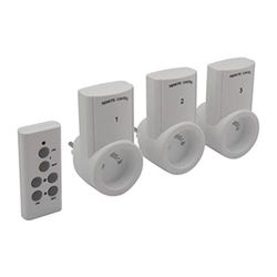 Perel Conjunto de 3 tomadas com controlo remoto 7500 – 3 N2