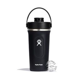 Hydro Flask - Insulated Shaker Bottle - Shaker isolé 709 ml (24 oz) pour Smoothies, Boissons Protéinées et Compléments Alimentaires - Black