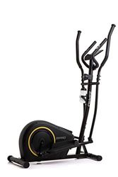 ZIPRO Cyclette Ellittica BURN GOLD, cyclette cross-trainer, con monitor LCD, resistenza magnetica regolabile, Sensore di pulsazioni, 120kg, Nero