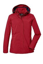 killtec Donna Giacca funzionale/giacca da esterno con cappuccio staccabile con cerniera KOS 42 WMN JCKT, red, 48, 41282-000