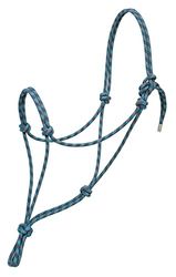 Weaver Leather Silvertip No. 95 Rope Halter, Gemiddeld, Grijs/Koningsblauw/Navy/Turkoois