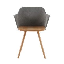 Delamaison Signature Como Stoel met armleuningen, lichtgrijs