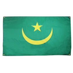 AZ FLAG Stara flaga Mauretanii 150x90 cm z 4 oczkami Mauretańska flaga na balkon lub ścianę