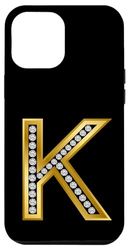 Carcasa para iPhone 14 Pro Max Cool K Alphabet Cute Initial Monogram Letter K Graphic