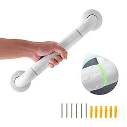 EMKE Maniglie per anziani, per doccia, antiscivolo, 30 cm, con anelli luminosi, per WC, bagno, vasca da bagno, doccia