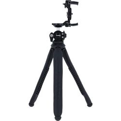 Rollei Monkey Pod 3: mini treppiede versatile – smartphone, fotocamera, selfie stick – compatibile, flessibile, leggero, testa a sfera girevole a 360° (nero)