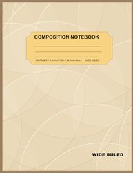 Composition Notebook: Wide Ruled Paper, 9-3/4 x 7-1/2 Inches , 120 Pages, Abstract Pattern Cover (paperback),Journal for School and Work