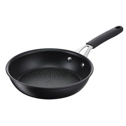 Lagostina Tempra, Padella 20cm con Rivestimento in Titanium Antiaderente Antigraffio, Fondo in Acciaio Inox, Manico Rivettato in Acciaio e Silicone, per Tutte le Fonti di Calore Inclusa Induzione