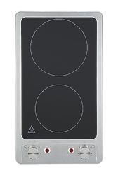 Respekta Placa de vitrocerámica independiente con dos zonas de cocción/Placa de dos zonas de cocción / 6 niveles de potencia/Indicador de calor residual/En negro/KM 9120EN