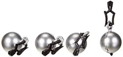 Venilia Ball tafelkleedgewichten clip tafelkleedhouder tafelkleedgewichten van pvc en metaal, zilver, 8 x 3 x 3 cm, 54202