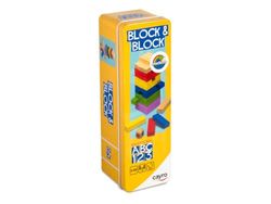 Cayro - Block & Block Metal Box - Juego de Habilidad, Pulso Firme y Decisión - Estructura de Colores - Apila Bloques - + 2 Jugadores