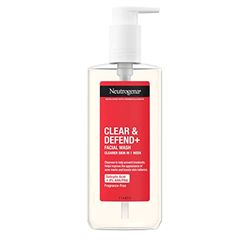 Neutrogena Clear & Defend+ Face Wash (1x 200ml), Purifying Facial Wash for Acne-Prone Skin with Salicylic Acid and AHA/PHA, Fragrance-Free Face Wash for Spot-Prone Skin to Help Prevent Breakouts