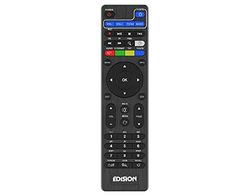 EDISION EDI-RCU Universele afstandsbediening 2 Learn Slim, Origineel, Slim, programmeerbaar, 2-in-1 TV en ontvanger, Ping, kleine S2, kleine S2+T2/C, klein S2+T2/C