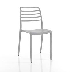 Oresteluchetta Juego de 4 sillas de Interior/Exterior Noor Grey, Polipropileno, Gris, H.83 x L.45 x P.53,5