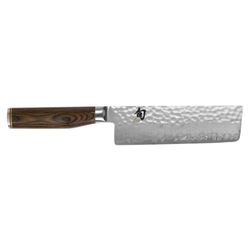 KAI Shun Premier Tim Mälzer Nakiri 14 cm lemmetlengte - VG-MAX kern 61 (± 1) HRC, 32 lagen damast hoogglans gepolijst - Pakkahout middenbruin korrelig - hamerslagoppervlak - Made in Japan