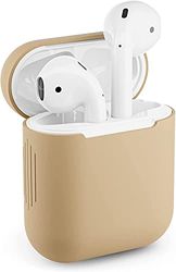 Skyddsfodral för Apple Airpods 2 silikonfodral Airpod-fodral med exakt passform (ljusbrun)