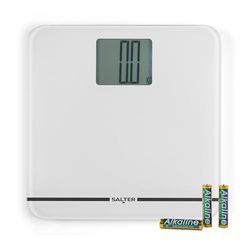 Salter Balance Numérique 250KG, Pèse Personne Fiable avec Écran Digital, Mesures Précises KG/ST/LB, Technologie de Pesée Instantanée, Design Premium pour Salle de Bain, Ultra-Précis, Blanc