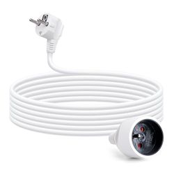 Verlengkabel - Franse kabel 3G 1,0, lengte 3 m, wit, ideaal voor het aansluiten van elektrische apparaten
