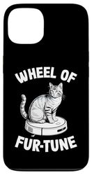 Wheel Of Fur-Tune Cat On Robot Vacuum Cleaner Cat Case for iPhone 13