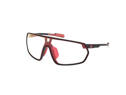 Adidas Sport SP0089 Okulary przeciwsłoneczne dla mężczyzn i kobiet, cienkie i lekkie sportowe okulary przeciwsłoneczne, kształt soczewki ekranowej, w zestawie etui Roviex, fotochromowe lustrzane