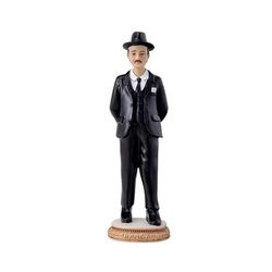 DRW Figura Jose Gregorio Costume Nero Resina Dipinta a Mano 20 cm