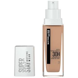Maybelline New York Fondotinta Liquido SuperStay 30H Active Wear, Alta coprenza e lunghissima tenuta senza effetto maschera, Nude Beige (21), 30 ml