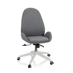 hjh OFFICE 729432 Silla de Escritorio AVEA I Tela Silla de Oficina giratoria de Altura Regulable con Respaldo ergonómico Alto