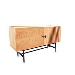 SHIITO - Dressoir met 2 deuren, 121 x 111 x 42 cm, model Prisma, extra opbergruimte, ideaal in de woonkamer, entree en slaapkamer, wit