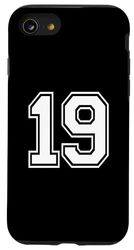 Number Nineteen 19 Uniforme d'équipe sportive Coque pour iPhone SE (2020) / 7 / 8