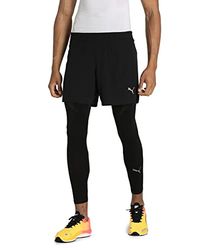 PUMA Run Woven Pantaloncini 12,7 cm, Tessuto Uomo, Black, XXL