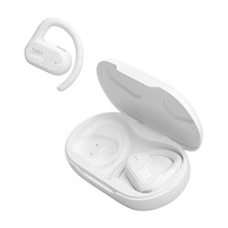 JBL Soundgear Sense Auricolari In-Ear True Wireless Bluetooth con Design Open-Ear, Impermeabili a Schizzi e Polvere IP54, Bassi Puri, Dual Connect, 4 Microfoni, fino a 24 h di Autonomia, Bianco