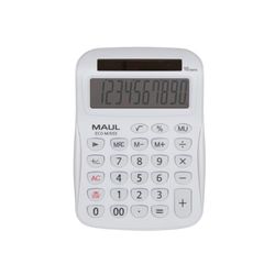 MAUL miniräknare Eco MJ 555 | miniräknare med 10 ställen display | hållbar bordsräknare av återvunnen plast | standardfunktioner | blå ängel/uz116 | vit