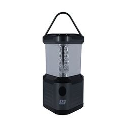 7hSevenOn Deco - Lanterne LED pour camping, activités de plein air, plastique ABS, puissance 4 x 1,5 W, technologie LED, 150 lumens, 6000 K, protection IP20, piles LR20-D, noir