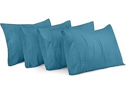 Utopia Bedding Queen Pillow Cases - Pack of 4 - Envelope Closure - Soft Brushed Microfiber Fabric - Shrinkage and Fade Resistant Pillow Covers Queen Size 20 X 30 Inches (Denim Blue)