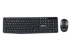 Groov-e Wireless Keyboard and Mouse Combo - Computer Accessories for Laptops and PCs, Ergonomic Design, Silent Keys, 2.4G Wireless Connection, Compact Mouse, Qwerty Keyboard - Black