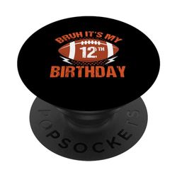 Bruh, es mi 12 cumpleaños, amante del jugador de fútbol de 12 años PopSockets PopGrip Intercambiable