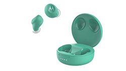 Motorola Vervebuds 250 - Bluetooth In Ear True Draadloze Hoofdtelefoon - Draagbaar, Draadloze Laadbox - 18 Uur - Ipx5 Waterdicht - Touch Control - Compatibel Met Alexa, Siri, Google - Turquoise