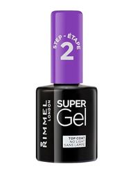 Rimmel London Top Coat Super Gel - Top Coat per Smalto Unghie Effetto Gel a Lunga Durata - Trasparente - 12 ml