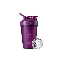 BlenderBottle Classic Loop - Botella Mezcladora de Batidos de proteínas con batidor Blenderball, Ciruela (Plum), 590ml