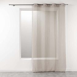 Douceur d 'Intérieur Telma Eyelet, polyester, taupe, 140 x 240 cm