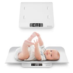 BAGAIL Báscula de Bebé con Superficie de Pesaje Segura y Cómoda, Función Dos en Uno, También Puede Usarse Como Báscula para Niños, Báscula para Mascotas, Báscula Digital para Niños de Hasta 30kg