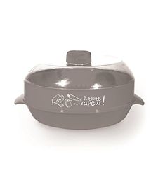 Vaporiera per Forno a Microonde, colore casuale, Grigio/Rosso/Verde, 1.2 L, 22,36 x 22.36 x 16.78 cm