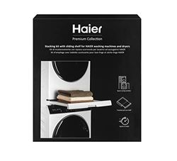 HAIER Kit de Superposition pour Lave-Linge et Sèche-Linge, Original, Gain de Place, Qualité Supérieure, Compatible avec les Machines à Laver Haier séries 3, 5, 7 et les Sèche-Linge Séries 5 et 7