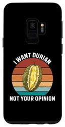 Carcasa para Galaxy S9 Retro Quiero Durian No Tu Opinión Vintage Durian Fruta