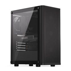 ENDORFY Ventum 200 Air, Caja ATX, 4 Ventiladores de 120 mm incluidos, Laterales de Cristal Templado, Panel Frontal de Malla, Amplia compatibilidad de refrigeración, Factor de Forma Compacto, EY2A002