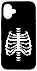 Skeleton Rib Cage Gamer Funny Halloween Costume X-Ray Bones Case for iPhone 16 Plus