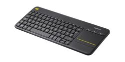 Logitech K400 Plus Keyboard, Czech Wireless Touch, Black, 920-007151